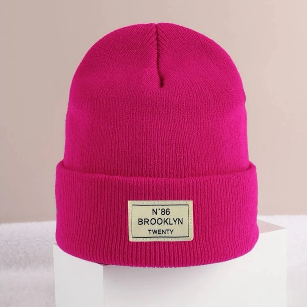 Fuchsia Pink Brooklyn Twenty Beanie OS New